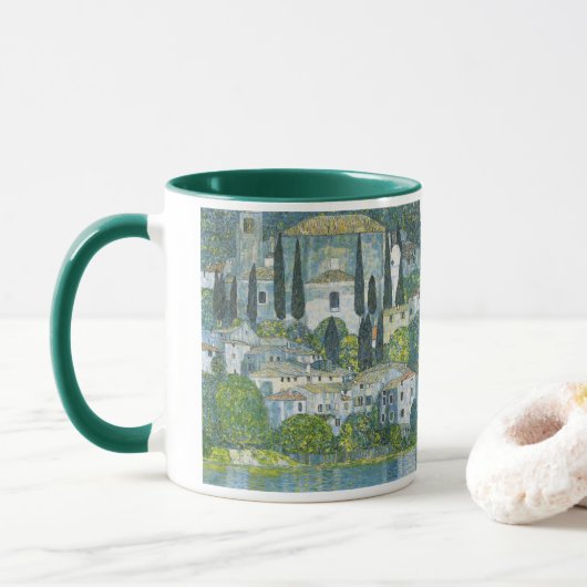 Kerk (Kirche) in Cassone door Gustav Klimt Mok (Met donut)