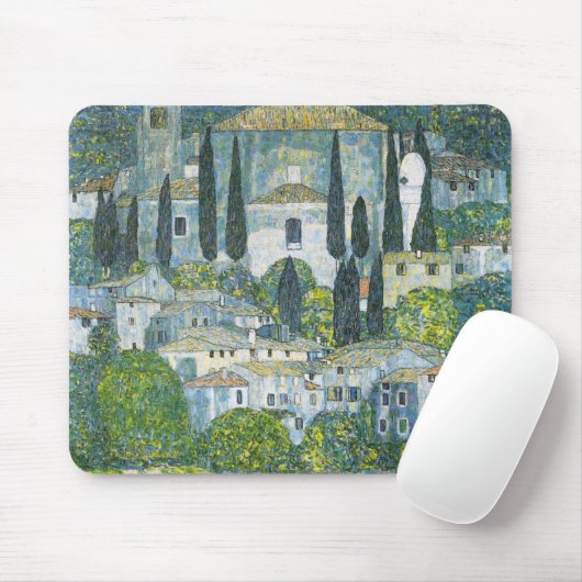 Kerk (Kirche) in Cassone door Gustav Klimt Muismat (Met muis)