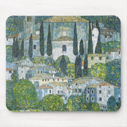 Kerk (Kirche) in Cassone door Gustav Klimt Muismat (Voorkant)