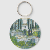 Kerk (Kirche) in Cassone door Gustav Klimt Sleutelhanger (Achterkant)