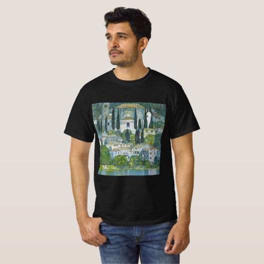 Kerk (Kirche) in Cassone door Gustav Klimt T-shirt (Voorkant volledig)