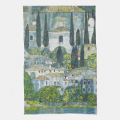 Kerk (Kirche) in Cassone door Gustav Klimt Theedoek (Verticaal)