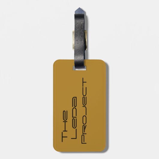 Kerk klone-the Leda Project geometrische lettertyp Bagagelabel (Achterkant verticaal)