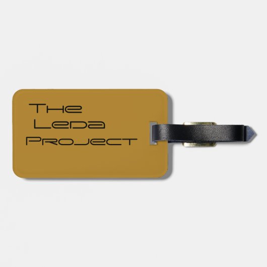 Kerk klone-the Leda Project geometrische lettertyp Bagagelabel (Achterkant horizontaal)