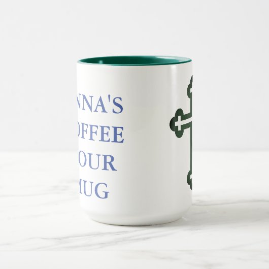 Kerk koffieuur mok met kruis (Midden)