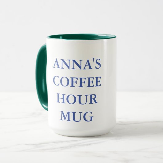 Kerk koffieuur mok met kruis (Voorkant links)