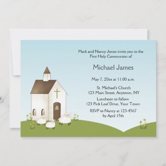 Kerk, Lambs Communie Uitnodiging (Voorkant)