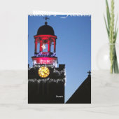 Kerk licht kerstkaart op feestdagen kaart (Achterkant)