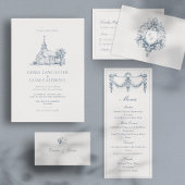 Kerk locatie tekening minimalistische bruiloft kaart