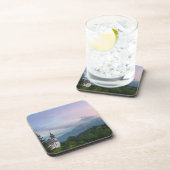 Kerk met Alpen-bergen bij zonsondergang Bier Onderzetter (Rechterzijde)