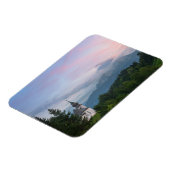 Kerk met Alpen-bergen bij zonsondergang Magneet (Linkerzijde)