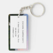 Kerk met Alpen-bergen bij zonsondergang Sleutelhanger (achterkant)