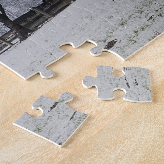 Kerk met Alpen in Zillertal, Oostenrijk in de wint Legpuzzel (Zijkant)