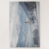 Kerk met Alpen in Zillertal, Oostenrijk in de wint Legpuzzel (Verticaal)