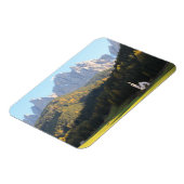 Kerk met Dolomieten berg rechthoek magneet (Linkerzijde)