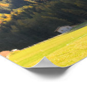 Kerk met Dolomieten bergachtergrond Poster (Hoek)