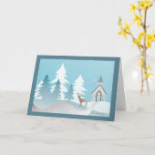 Kerk met wenskaart aan de grens kaart (Gele Bloem)