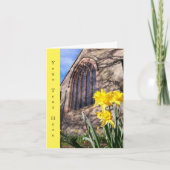 Kerk Narcissen - Aanpasbare wenskaart Kaart (Voorkant)