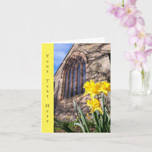 Kerk Narcissen - Aanpasbare wenskaart Kaart