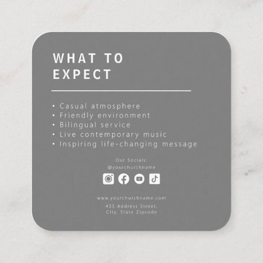 Kerk nodigen oproepkaart Sjabloon Contactkaartje (Achterkant)