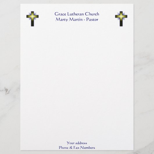 Kerk of pastor Letterhead Briefhoofd Ontwerp (Voorkant)