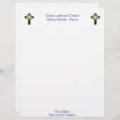Kerk of pastor Letterhead Briefhoofd Ontwerp (Voorkant / Achterkant)