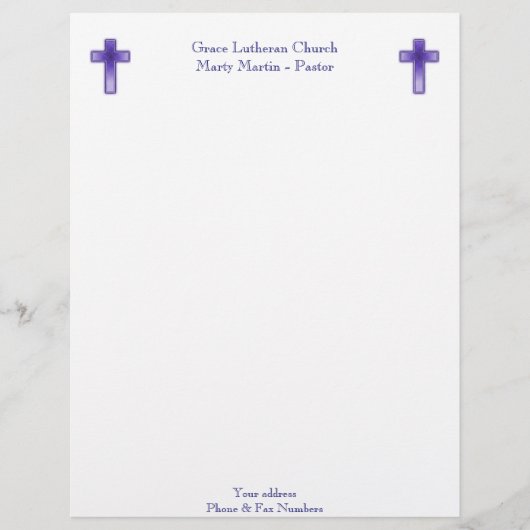 Kerk of pastor Letterhead Persoonlijk Briefhoofd (Voorkant)