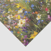 Kerk omgeven door Wildflowers Decoupage Tissuepapier (Detail)