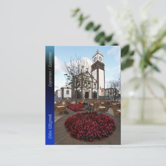 Kerk op de Azoren Briefkaart (Staand voorkant)