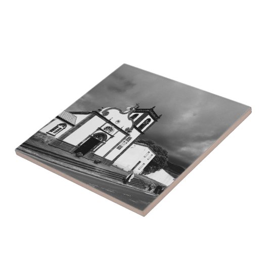 Kerk op de Azoren Tegeltje (Zijkant)