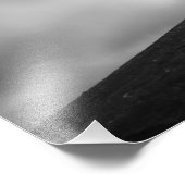 Kerk op een heuvel zwart-wit foto afdruk (Hoek)