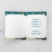  kerk op een winter gepersonaliseerde kerst feestdagen kaart (Binnen)