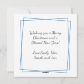 Kerk op een winterdag | Watercolor Kerstmis Feestdagenkaart (Achterkant)