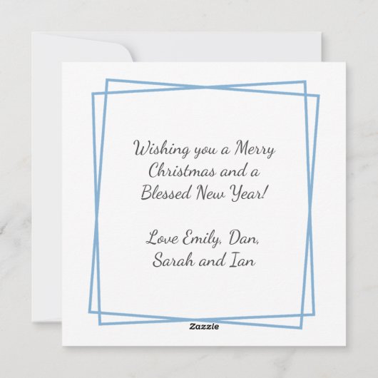 Kerk op een winterdag | Waterverf kerst Feestdagenkaart (Achterkant)