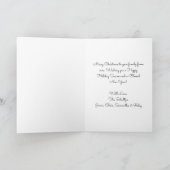 kerk op een winterse kerstdag feestdagen kaart (Binnen)