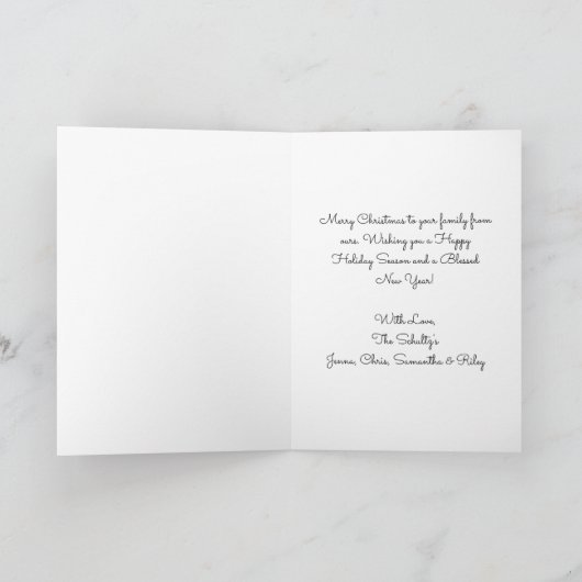  kerk op een winterse kerstdag feestdagen kaart (Binnen)