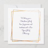 kerk op een winterse kerstdag kaart (Achterkant)