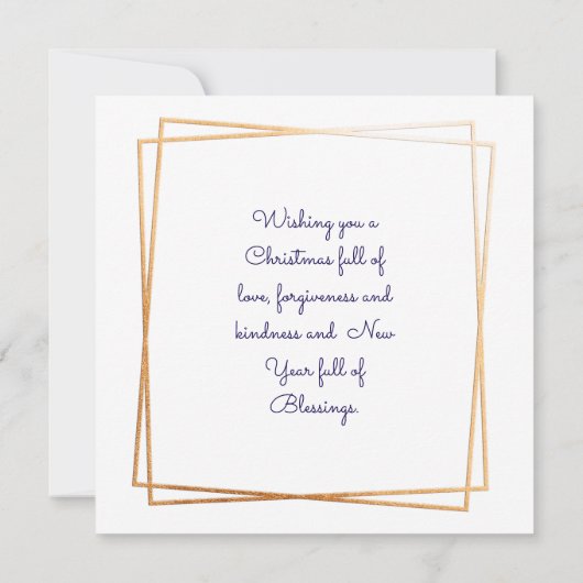  kerk op een winterse kerstdag kaart (Achterkant)