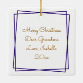  kerk op een winterse kerstdag keramisch ornament (Achterkant)