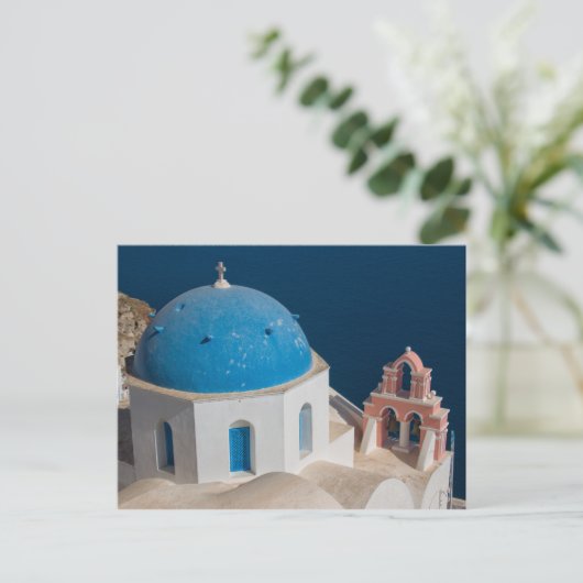 Kerk op het eiland Santorini, Griekenland Briefkaart (Staand voorkant)