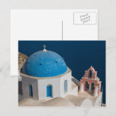 Kerk op het eiland Santorini, Griekenland Briefkaart (Voorkant / Achterkant)