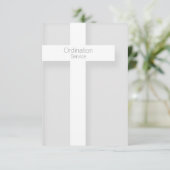 Kerk Ordinatie Moderne Uitnodiging Cross 1 (Staand voorkant)