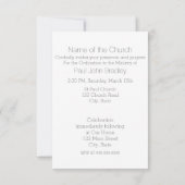 Kerk Ordinatie Moderne Uitnodiging Cross 1 (Achterkant)