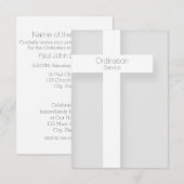 Kerk Ordinatie Moderne Uitnodiging Cross 1 (Voorkant / Achterkant)