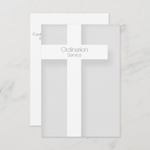 Kerk Ordinatie Moderne Uitnodiging Cross 1