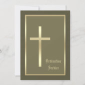 Kerk Ordinatie Uitnodiging Kruis Uitnodiging (Voorkant)