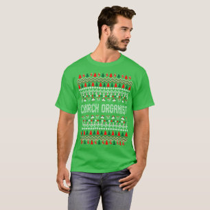 Kerk Organist Ugly kerstkledingshirt T-shirt
