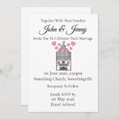 Kerk orgel bruiloft uitnodiging organist muzikante (Voorkant / Achterkant)