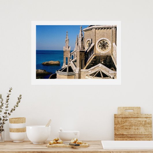 Kerk over de oceaan poster (Keuken)