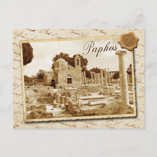 Kerk Panagia Chrysopolitissa, Paphos, Cyprus Briefkaart (Voorkant)